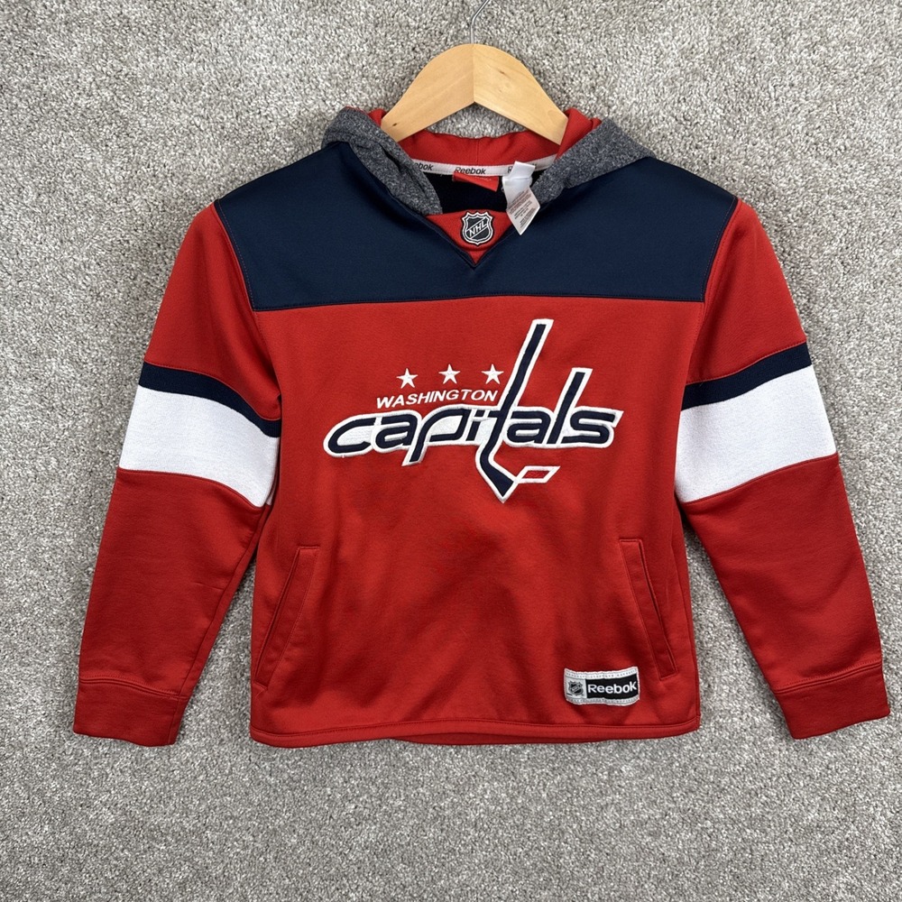 Reebok Washington Capitals NHL Hoodie Face Off Youth Medium 10/12 Speedwick